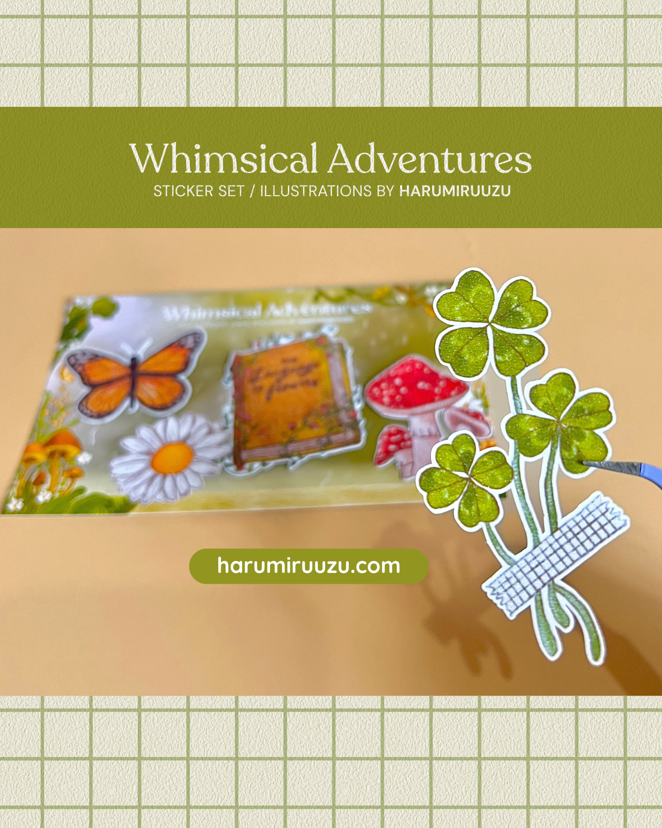 Whimsical Adventures Sticker Set by harumiruuzu (Vinyl & Waterproof)