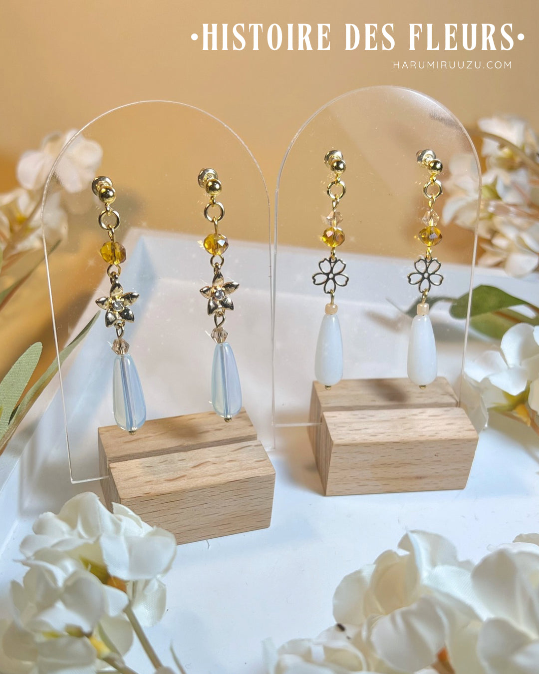 Histoire des Fleurs Collection Handmade Floral Earrings