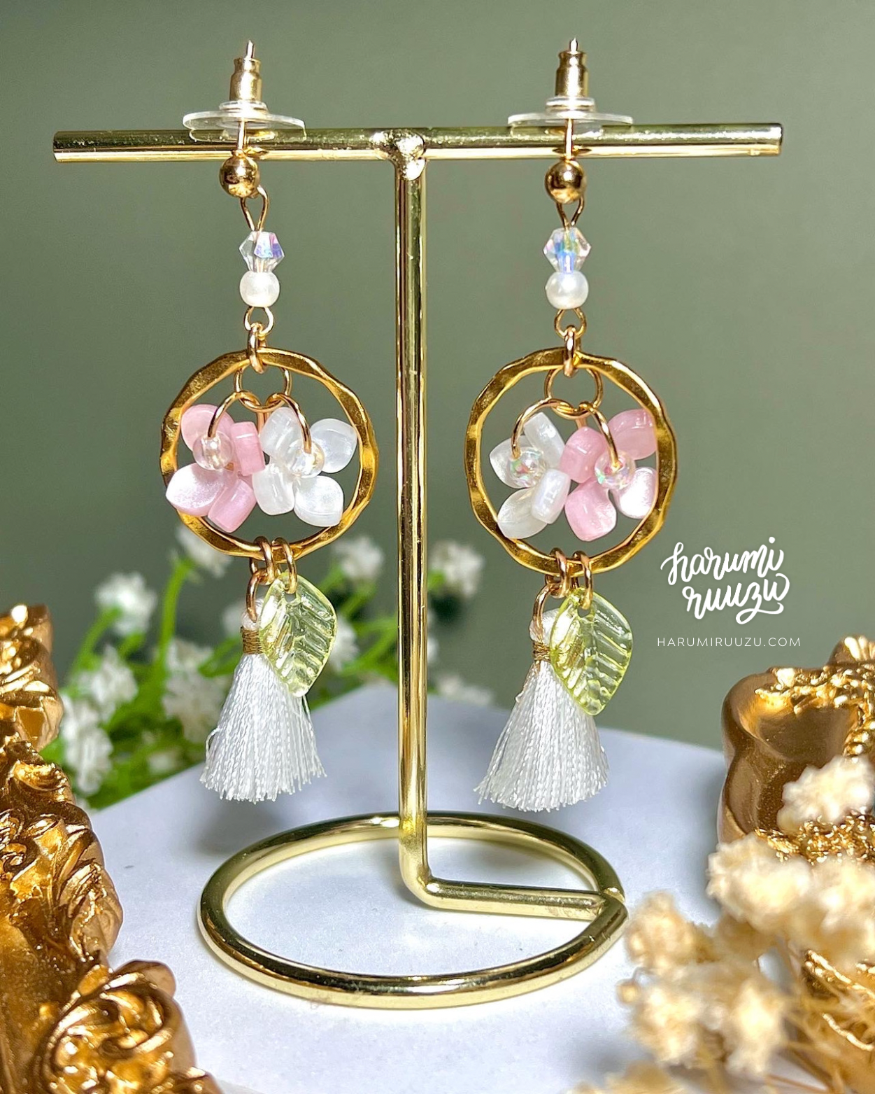 Springtime Blossoms Collection Handmade Floral Earrings