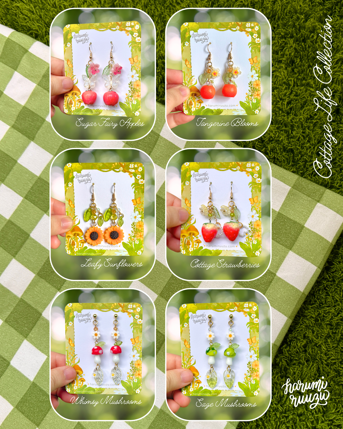 The Cottage Life Collection Handmade Earrings by harumiruuzu