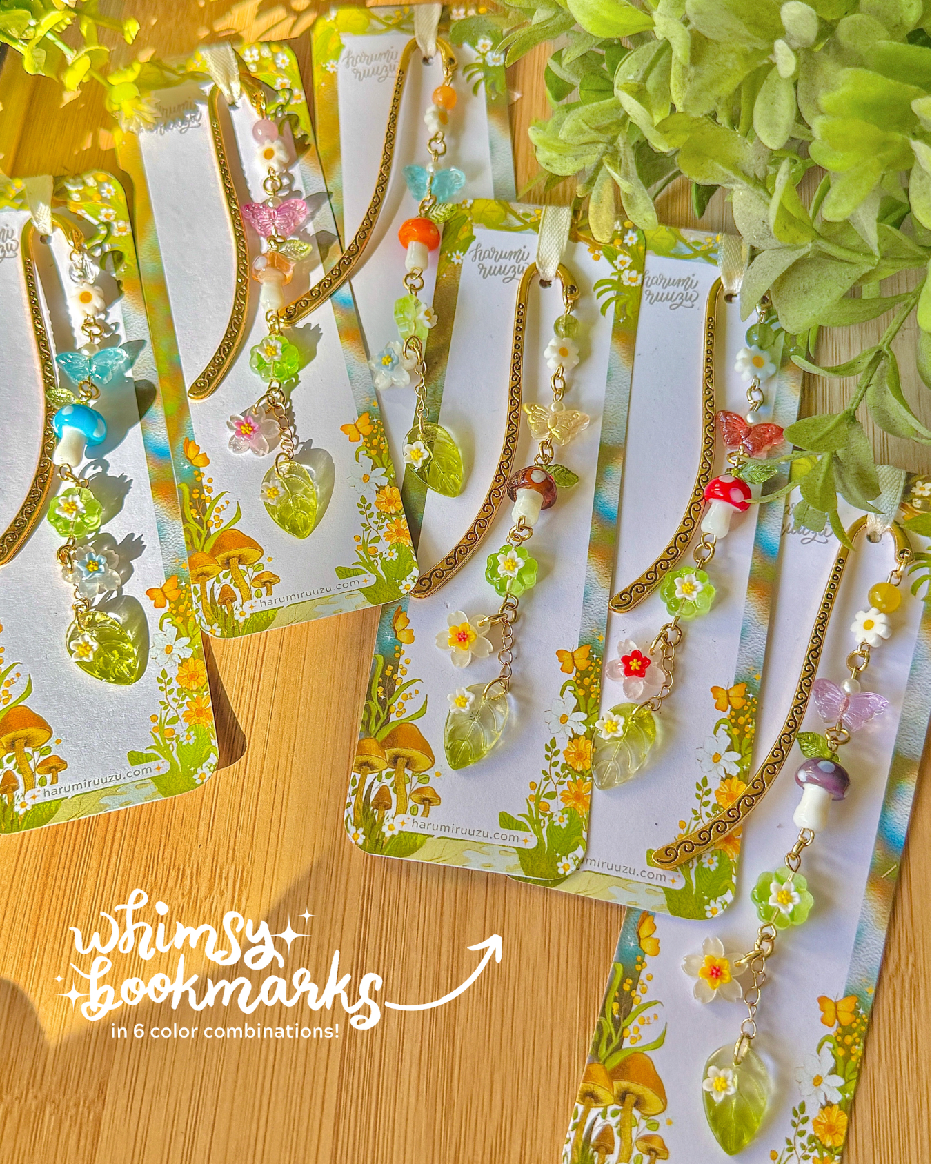 Whimsy Beaded Metal Bookmarks — Handmade by harumiruuzu