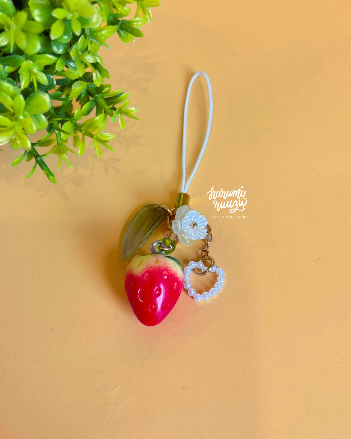 Cottage Strawberries Keychain & Phone Charm