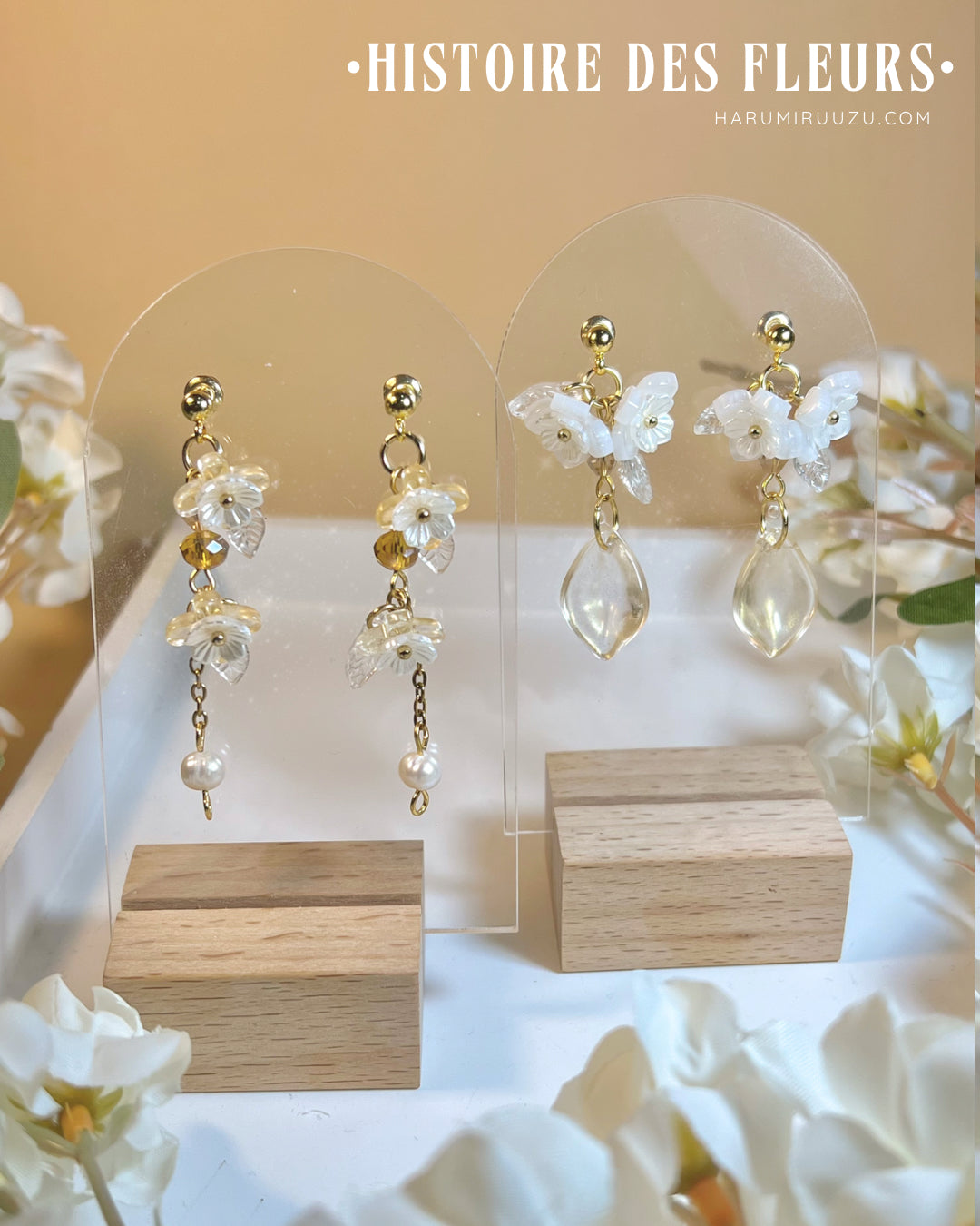 Histoire des Fleurs Collection Handmade Floral Earrings