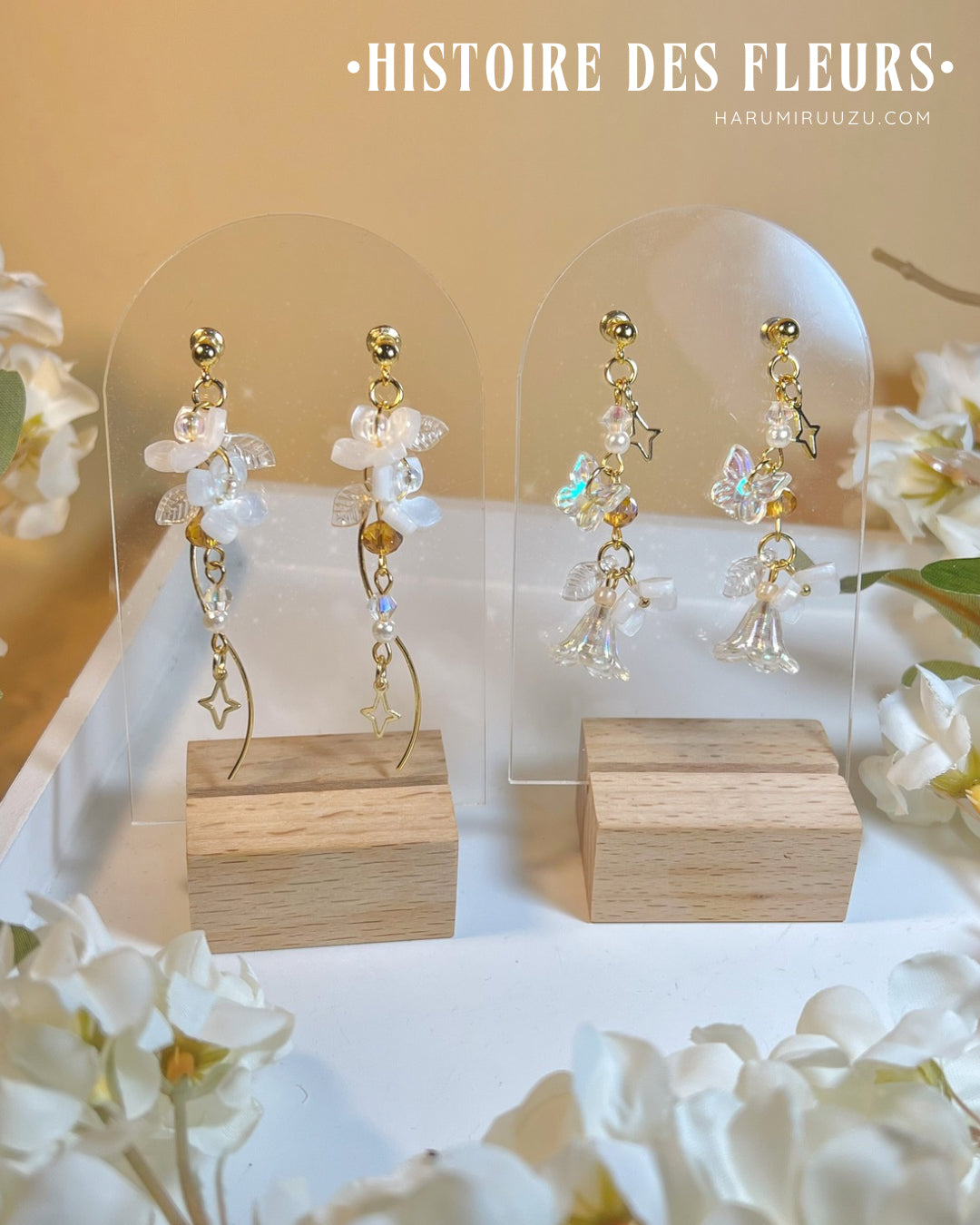 Histoire des Fleurs Collection Handmade Floral Earrings