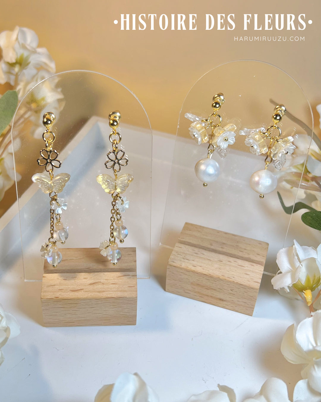 Histoire des Fleurs Collection Handmade Floral Earrings