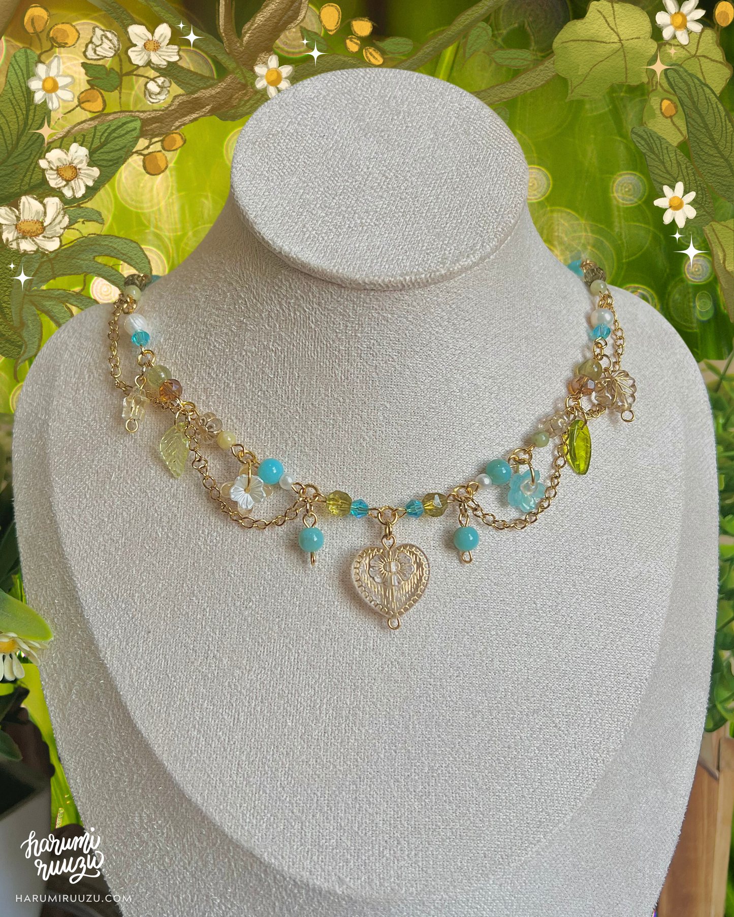 Echoes of Earth Collection Handmade Necklace by harumiruuzu