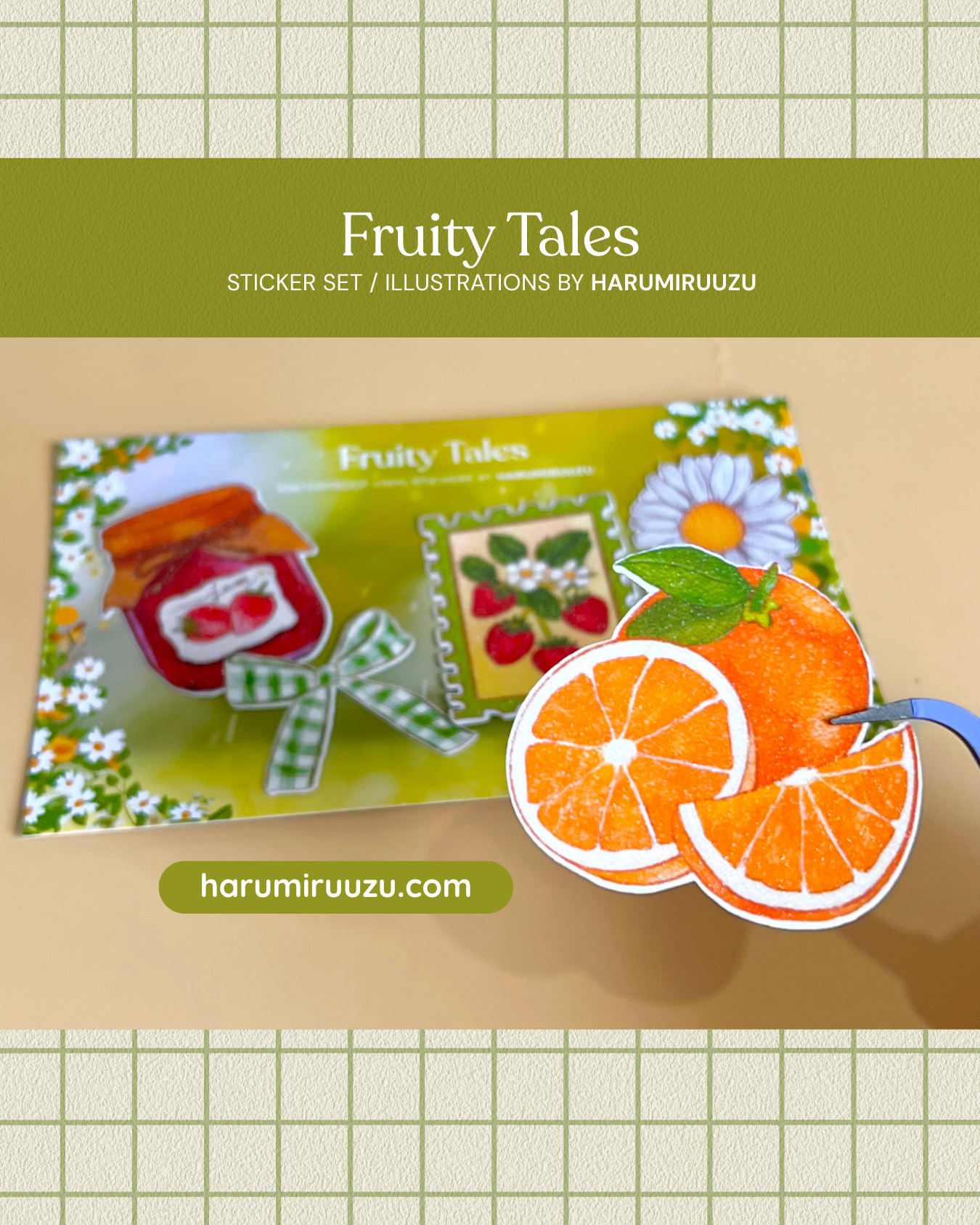 Fruity Tales Sticker Set by harumiruuzu (Vinyl & Waterproof)