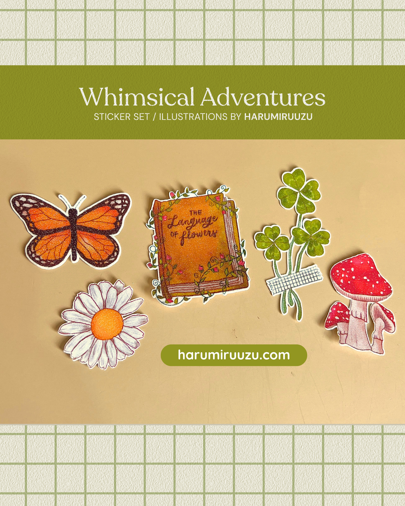 Whimsical Adventures Sticker Set by harumiruuzu (Vinyl & Waterproof)